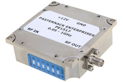 PE1517 - 12 dBm P1dB, 50 MHz to 1,000 MHz, Gain Block Amplifier, 21 dB Gain, 3.5 dB NF, SMA