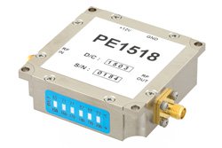 PE1518 - 12 dBm P1dB, 50 MHz to 2 GHz, Gain Block Amplifier, 22 dB Gain, 3.5 dB NF, SMA