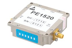 PE1520 - 15 dBm P1dB, 2 GHz to 4 GHz, Gain Block Amplifier, 25 dB Gain, 2.5 dB NF, SMA