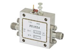PE1524 - 13 dBm P1dB, 2 GHz to 18 GHz, Gain Block Amplifier, 23 dB Gain, 3.5 dB NF, SMA