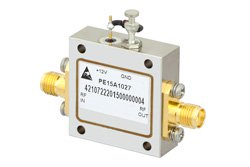PE15A1027 - 2.2 dB NF, 13 dBm Psat, 8 GHz to 12 GHz, Low Noise Amplifier, 18 dB Gain, SMA