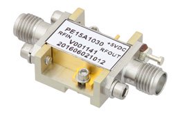 47 dB Gain, 50 Watt Psat, 1.5 MHz to 30 MHz, High Power VDMOS Amplifier, SMA, Class AB