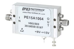 PE15A1064 - 1.3 dB NF Low Noise Amplifier, Operating from 20 MHz to 1 GHz with 30.5 dB Gain, 20 dBm Psat and SMA