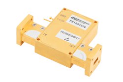 PE15A1076 - 3 dB NF Waveguide Low Noise Amplifier, Operating from 26.5 GHz to 40 GHz with 46 dB Gain, 20 dBm Psat and WR28