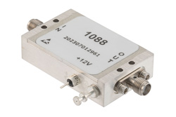 PE15A1088 - 3.2 dB NF Low Noise Amplifier, Operating from 10 MHz to 10 GHz with 37 dB Gain, 15 dBm P1dB and SMA