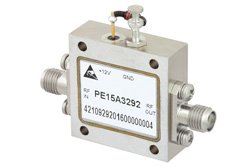 PE15A3292 - 2.5 dB NF, 7 dBm P1dB, 6 GHz to 12 GHz, Low Noise Broadband Amplifier, 17 dB Gain, SMA