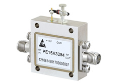 PE15A3294 - 2.5 dB NF, 10 dBm P1dB, 6 GHz to 18 GHz, Low Noise Broadband Amplifier, 30 dB Gain, SMA
