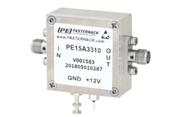 PE15A3310 - 29 dBm IP3, 4 dB NF, 17 dBm P1dB, 0.3 MHz to 6.5 GHz, Low Noise Broadband Amplifier, 39 dB Gain, SMA