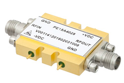 PE15A4028 - 24 dBm P1dB, 17 GHz to 24 GHz, Medium Power Broadband Amplifier, 22 dB Gain, 2.92mm