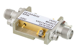 PE15A4030 - 26 dBm P1dB, 2 GHz to 20 GHz, Medium Power Broadband Amplifier, 31 dB Gain, 30 dBm IP3, 3 dB NF, SMA