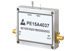 PE15A4037 - 2 Watt Psat, 500 MHz to 6 GHz, Medium Power Broadband Amplifier, 24 dB Gain, SMA