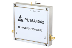 PE15A4042 - 3 Watt P1dB, 2 GHz to 6 GHz, Medium Power Broadband Amplifier, 36 dB Gain, 6 dB NF, SMA