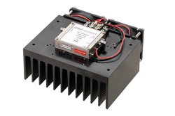 PE15A4055F - 2 Watt P1dB, 2 GHz to 12 GHz, Medium Power Amplifier with Heatsink, SMA, 35 dB Gain, 40 dBm IP3