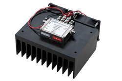 PE15A4056F - 1 Watt P1dB, 2 GHz to 18 GHz, Medium Power Amplifier with Heatsink, SMA, 30 dB Gain, 37 dBm IP3