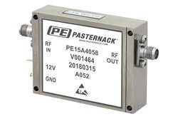 PE15A4058 - 1 Watt P1dB, 2 GHz to 20 GHz, Medium Power Amplifier, SMA, 30 dB Gain, 38 dBm IP3