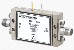PE15A4061 - 27 dBm P1dB, 6 GHz to 18 GHz, Medium Power Amplifier, SMA, 30 dB Gain, 7 dB NF