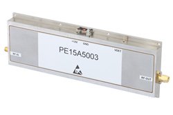 PE15A5003 - 47 dB Gain, 20 Watt P1dB, 3.1 GHz to 3.5 GHz, High Power Amplifier, SMA Input, SMA Output, 3.5 dB NF