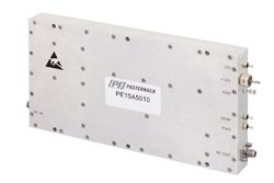 PE15A5010 - 50 dB Gain, 50 Watt P1dB, 800 MHz to 1 GHz, High Power Amplifier, SMA, 66 dBm IP3