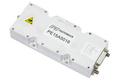 58 dB Gain, 20 Watt Psat, 6.4 GHz to 7.1 GHz, High Power High Gain Amplifier, GaN, SMA