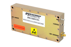 PE15A5031 - 46 dB Gain, 25 Watt Psat, 20 MHz to 1 GHz, High Power LDMOS Amplifier, SMA Input, SMA Output, 48 dBm IP3, Class AB