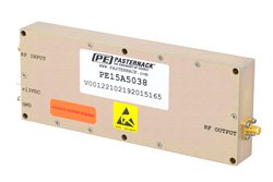 PE15A5038 - 8 Watt Psat, 2 GHz to 4 GHz, High Power GaAs Amplifier, SMA Input, SMA Output, 39 dB Gain, 48 dBm IP3, Class A/AB