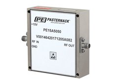PE15A5050 - 40 dB Gain, 10 Watt P1dB, 6 GHz to 18 GHz, High Power Amplifier, SMA, 46 dBm IP3
