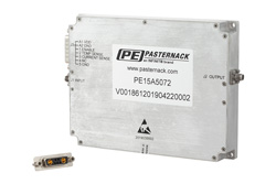 46 dB Gain, 40 Watt Psat, 8 GHz to 12 GHz, High Power GaN Amplifier, SMA, Class AB