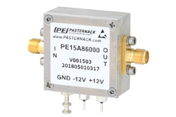 PE15A86000 - 11 dBm P1dB, DC to 2 GHz, DC Coupled Amplifier, 8 dB Gain, 25 dBm IP3, SMA