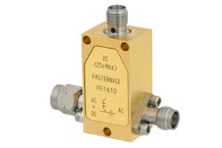 PE1610 - 50 kHz to 50 GHz 2.4mm Bias Tee Rated to 150 mA and 25 Volts DC