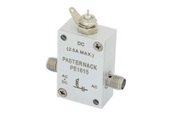 PE1615 - 10 MHz to 6 GHz SMA Bias Tee Rated to 2500 mA and 100 Volts DC