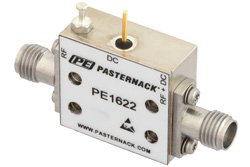 PE1622 - 500 MHz to 40 GHz 2.92mm Bias Tee Rated to 1000 mA and 50 Volts DC