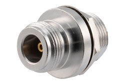 PE1956 - N Female Bulkhead Mount Hermetically Sealed Connector Solder Attachment Terminal