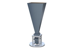 PE1WAN090-20ELSF - WR-90 Standard Gain Horn with 20 dBi gain, End Launch SMA Female connector, Integrated Cage-Style Mount