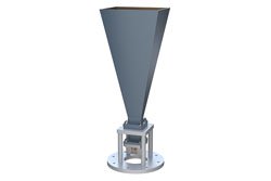 PE1WAN090-20SF - WR-90 Standard Gain Horn with 20 dBi gain, SMA Female connector, Integrated Cage-Style Mount