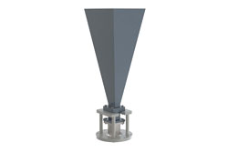 PE1WAN112-20ELNF - WR-112 Standard Gain Horn with 20 dBi gain, End Launch N Female Connector, Integrated Cage-Style Mount