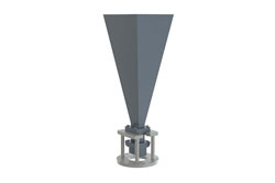 PE1WAN112-20ELSF - WR-112 Standard Gain Horn with 20 dBi gain, End Launch SMA Female Connector, Integrated Cage-Style Mount