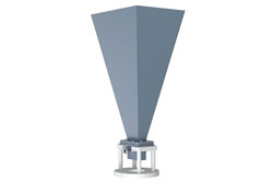 PE1WAN187-20NF - WR-187 Standard Gain Horn with 20 dBi gain, N Female Connector, Integrated Cage-Style Mount