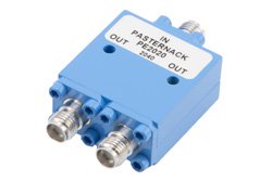 PE2020 - 2 Way SMA Wilkinson Power Divider From 7 GHz to 12.4 GHz Rated at 10 Watts