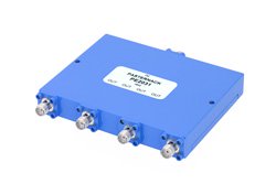 PE2031 - 4 Way SMA Wilkinson Power Divider From 2 GHz to 8 GHz Rated at 30 Watts