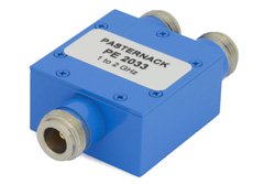 PE2033 - 2 Way N Wilkinson Power Divider From 1 GHz to 2 GHz Rated at 50 Watts