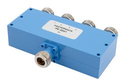 PE2041 - 4 Way N Power Divider from 4 GHz to 8 GHz Rated at 10 Watts