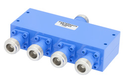 PE2043 - 50 Ohm 4 Way N Power Divider From 12 GHz to 18 GHz Rated at 30 Watts