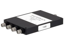 PE2087 - 50 Ohm 4 Way SMA Wilkinson Power Divider From 500 MHz to 2 GHz Rated at 30 Watts