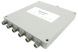 PE20DV003 - 6 Way SMA Power Divider from 2 GHz to 8 GHz Rated at 30 Watts