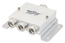 PE20DV1035 - 3 Way 4.1/9.5 Mini DIN Power Divider From 698 MHz to 2.7 GHz Rated at 30 Watts