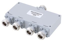 PE20DV1051 - 4 Way N Power Divider from 1 GHz to 4 GHz Rated at 30 Watts