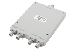 PE20DV1067 - 4 Way SMA Power Divider from 2 GHz to 26.5 GHz Rated at 20 Watts