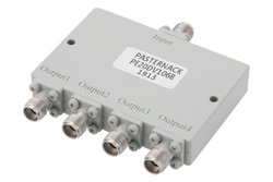 PE20DV1068 - 4 Way 2.92mm Power Divider from 6 GHz to 40 GHz Rated at 20 Watts