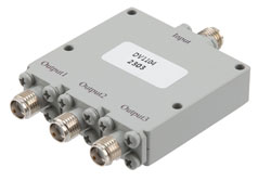 PE20DV1104 - 3 Way SMA Power Divider From 6 GHz to 18 GHz Rated at 30 Watts