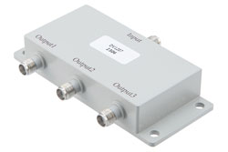 PE20DV1207 - 3 way SMA Power Divider from 1 MHz to 500 MHz Rated at 10 Watts
